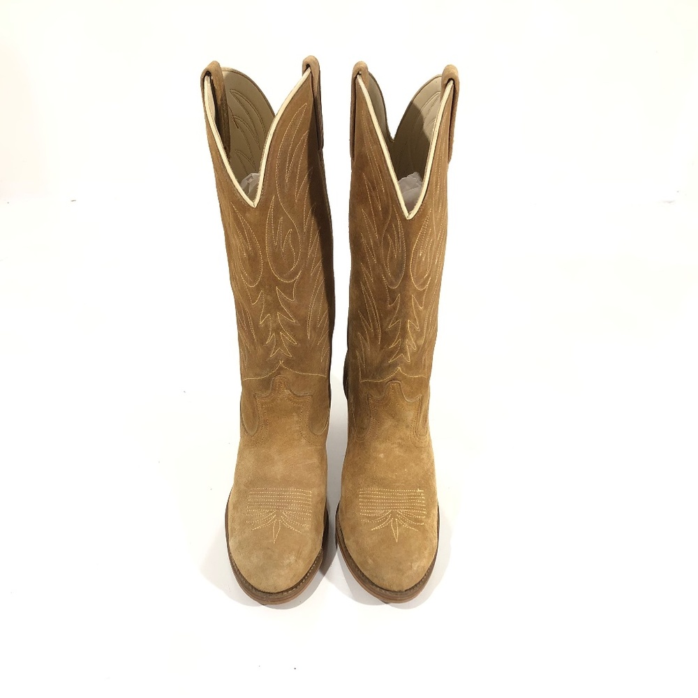 Acme Western cowboy boots Brown leather Women 9 - Picture 3 of 6
